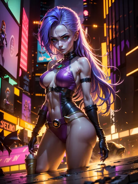 (New York :1.5), (time square :1.5)Starfire, whose real name is Koriandr, is a DC Comics character and member of the Teen Titans. (pretty face, perfect :1.5)She is an alien from the planet Tamaran and has a unique physical appearance and clear perfect pret...