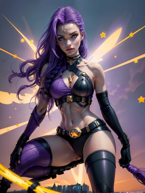 (New York :1.5), (tiem square :1.5)Starfire, whose real name is Koriandr, is a DC Comics character and member of the Teen Titans. She is an alien from the planet Tamaran and has a unique physical appearance and perfect clear pretty face: Physical appearanc...