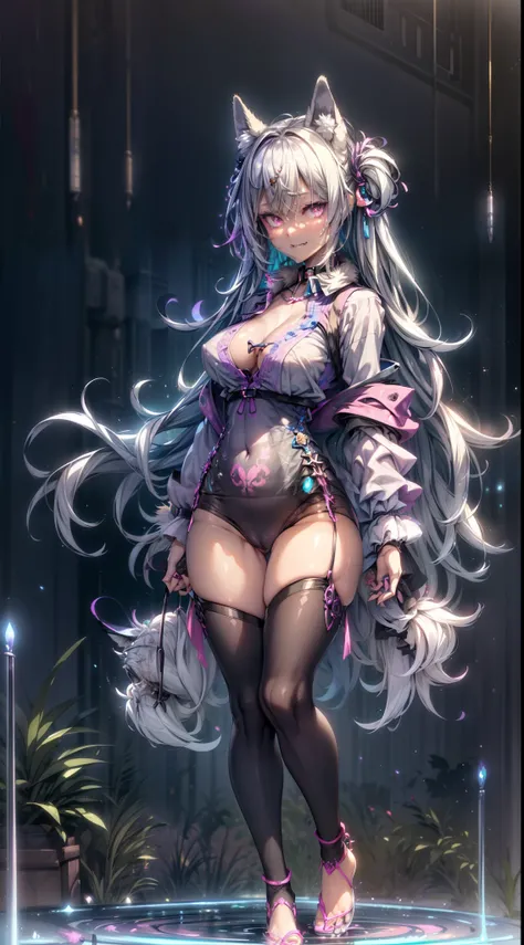 spiritual blue fire fluffy fox girl, (fluffy fox ears, fluffy fox tail), (spirit, spiritual:1.4), (blue fire:1.5), 1girl, perfect and well designed glowing shiny eyes, (beautiful detailed eyes:1.05), natural breasts, slim body, beautiful and delicate cute ...