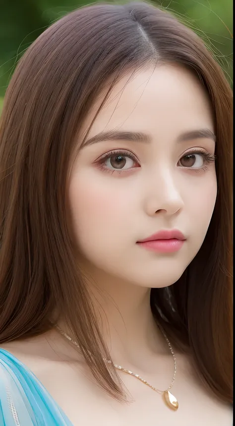 beautiful  Girl, hair over shoulder, Clear eyes, smooth hair, Exquisite and perfect facial features, The most beautiful big eyes, long eyelashes, sweet eyes with lying silkworms, sullenness, Dynamic Angle, ultimate picture quality, best precision, Precise ...