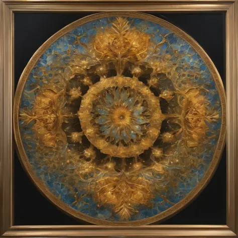 Beautiful symmetrical full body photo with oil painting，With thick brushstrokes and wet paint，Fibonacci，the golden ratio，Melted wax，Visible brush strokes，surrounded by crystal spheres，3D mosaic wireframe，Neurographics，neurons，The Tree of Life，colours，Loves...