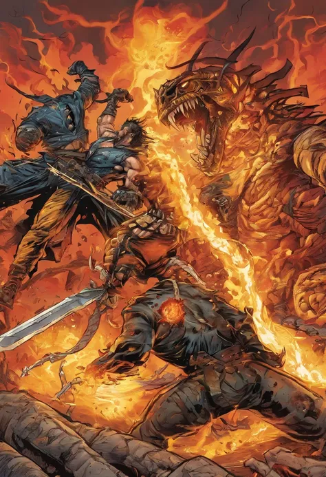 Deadly Kombat scorpions killing ghost rider in an epic fight