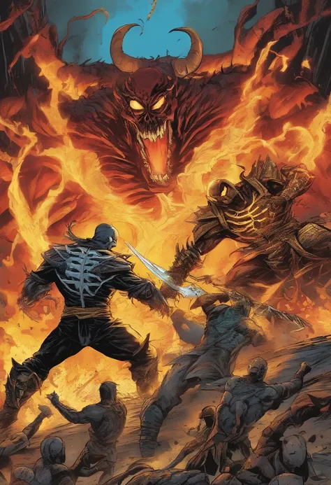 Deadly Kombat scorpions killing ghost rider in an epic fight