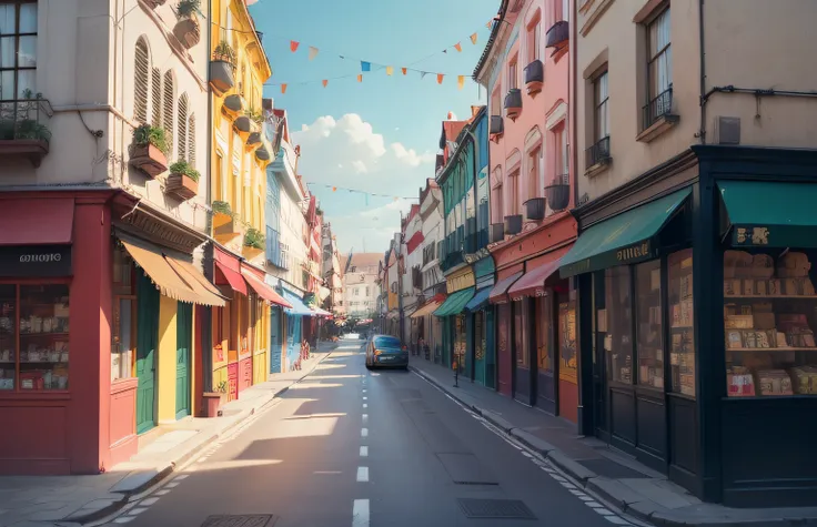 street with several toy shops