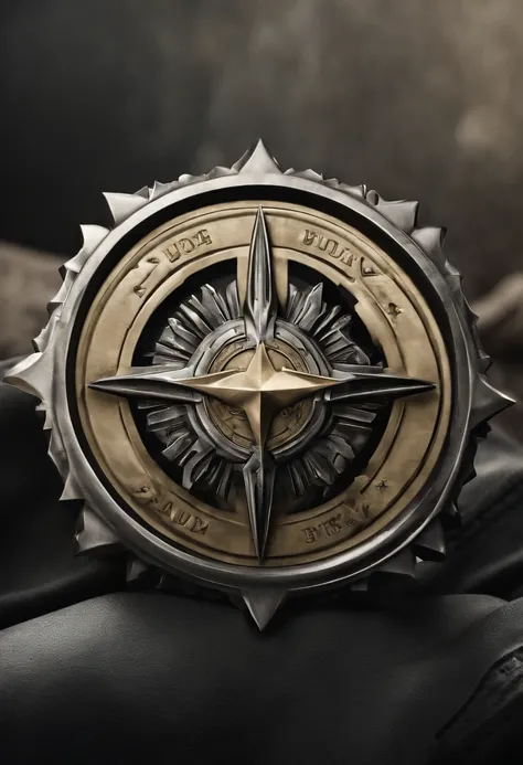 （Game achievement medallion design），(In the middle of the medal is an icon of the  wrench icon and uplecel arrow),Silver medal，Flat 2D effect