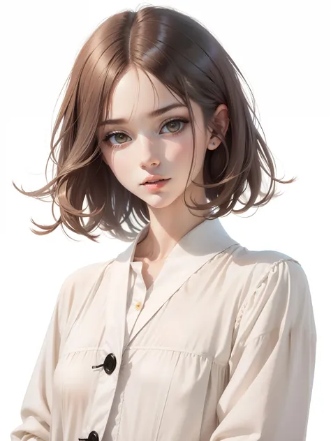 1girl, long hair, beautiful face, short hair