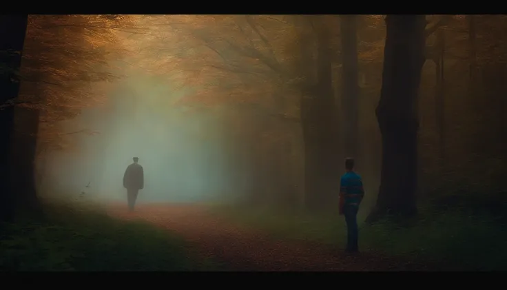 A young man sees a ghost in the woods.