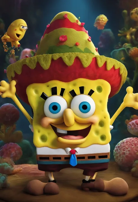 SpongeBob, but create him as if he was a real person