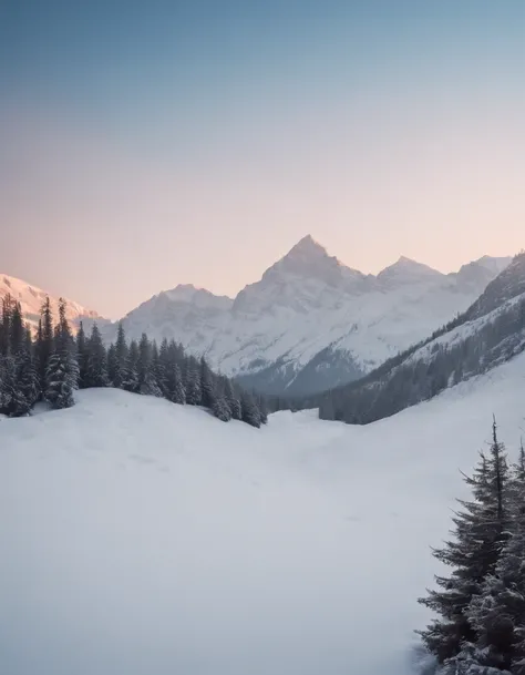 Snow Mountain with Twin Peaks