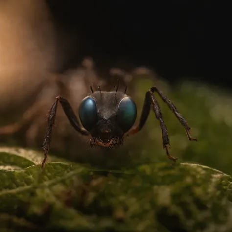 an ant is enjoying the scene of the Northern Lights