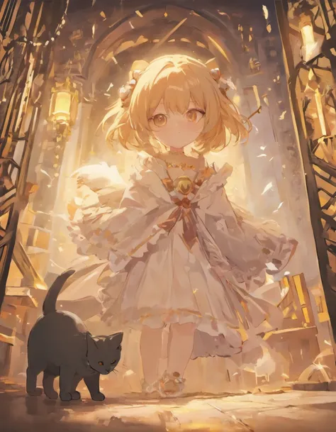 With cats（（（（Cute Cat 1.2））））Girl with a cat,(((Personage as the main perspective))),(((characters in the middle))),((masutepiece)),((Best Quality)),(Ultra-detailed),(Illustration),Clear margins,,the Extremely Detailed CG Unity 8K Wallpapers,((extremely de...