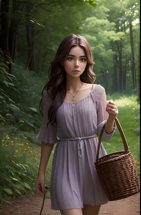 Layla Image Prompt:

Imagine a gentle and kind-hearted girl with long, flowing hair as dark as a moonlit night.
She often adorns her hair with wildflowers shes picked on her outdoor adventures.
Layla loves wearing dresses in earthy colors, like the colors ...