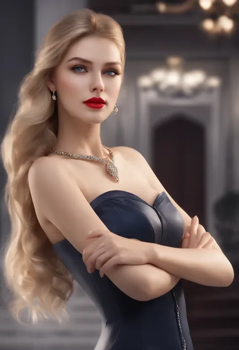 Incomparable masterpiece, ultra-realistic 8k CG, perfect artwork, ((perfect female image)), mature woman, slender waist, seductive, clean, beautiful face, {extremely delicate and beautiful girl} , 8k wallpaper, {{{Masterpiece}} }, 1girl, blonde hair, blue ...