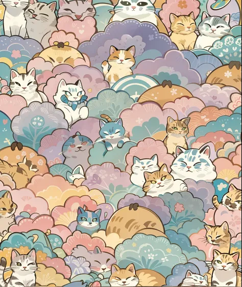 rainbow view、with cats（（cute cat１.５））