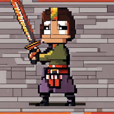 personagem segurando uma katana