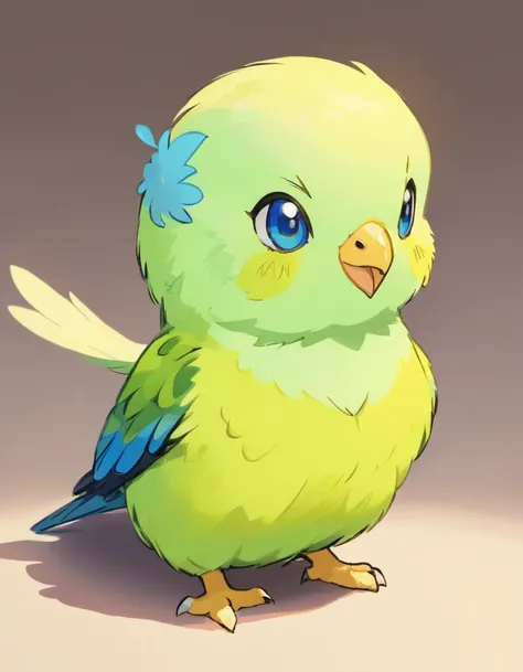 A pokemon style drawing of a budgerigar, ultra detail please