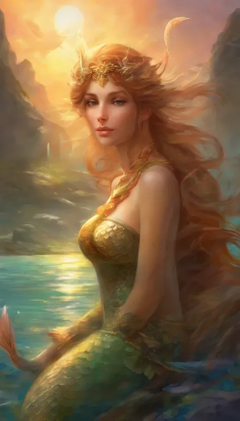 Eliza Teks qualities as a mermaid , realistic shaded, Fine details. As night fell. very anime style. Ilya Kuvhinovs realistic shadow illumination poster Katsuhiro, Magali Villeneuve, Art germ, Jeremy Lipkin and Michael Garmash, Rob Rey and Miura Kenta styl...