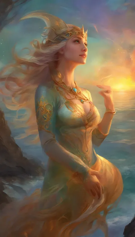 Eliza Teks qualities as a mermaid , realistic shaded, Fine details. As night fell. very anime style. Ilya Kuvhinovs realistic shadow illumination poster Katsuhiro, Magali Villeneuve, Art germ, Jeremy Lipkin and Michael Garmash, Rob Rey and Miura Kenta styl...