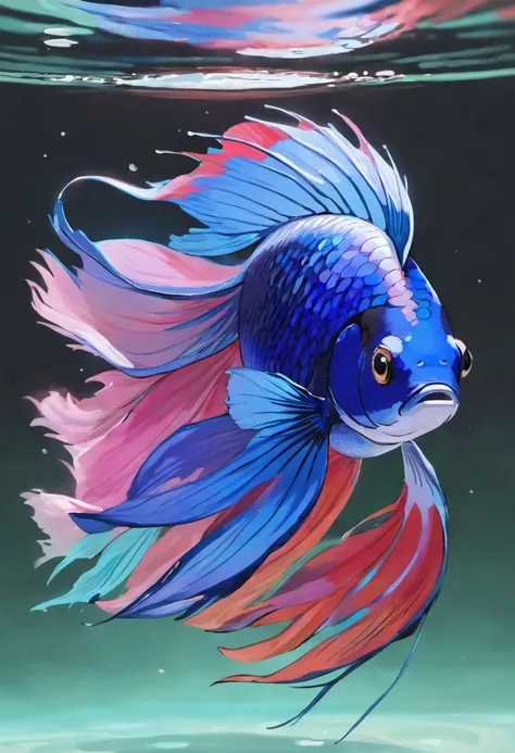 In this captivating illustration, a Betta (Betta splendens) fish graces the viewer with its vibrant and alluring presence. Known for their striking beauty and distinctive characteristics, Betta fish are a mesmerizing subject in the world of aquatic art.

T...