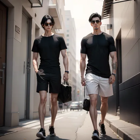 Tall Men, Wear shorts., Black Hair