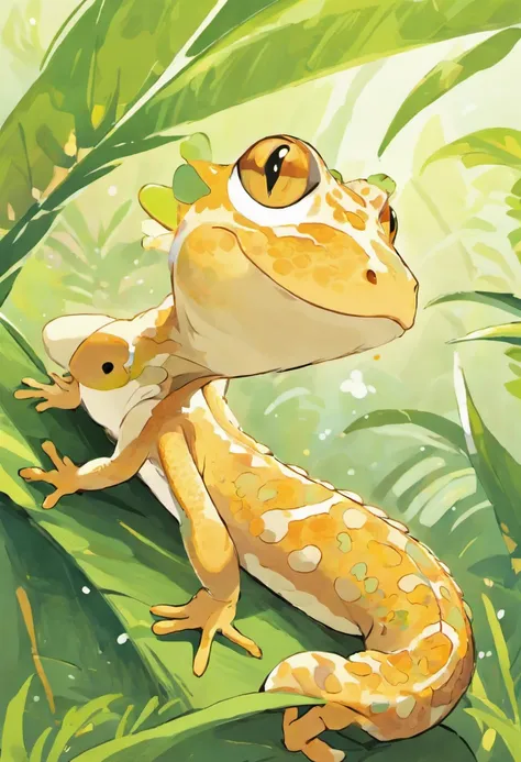 In this mesmerizing illustration, an African Fat-Tailed Gecko takes center stage, set against a transparent or pristine white background. These captivating creatures, known for their distinctive features and endearing personalities, are a fascinating subje...