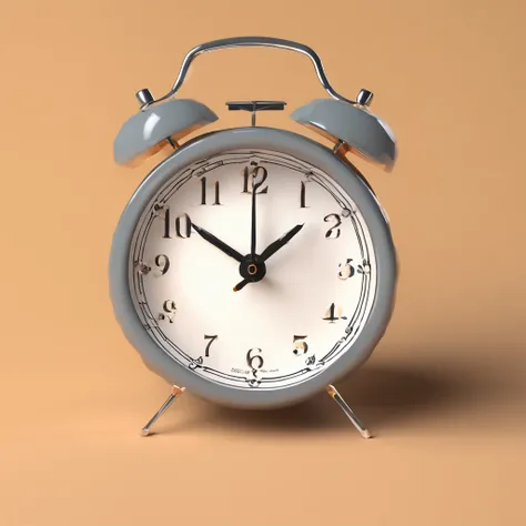 super cute IP create an old alarm clock, digital, bem bonito, marcando 25 minutos encima de um criado mudo desbotado, fundo desfocado, Bom brilho, 3D rendering of,best quality