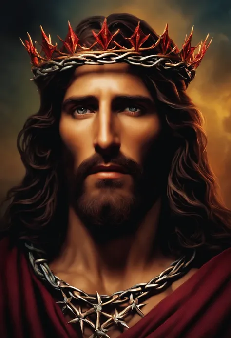 Jesus Christ wearing a crown of thorns