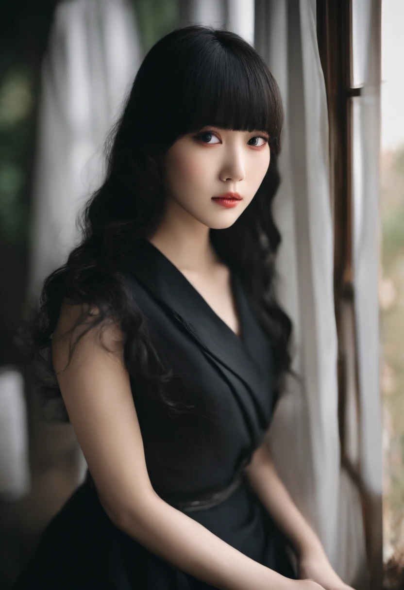 height 170cm,Weight 45kg,Three sizes 95,65,Faces Japan at 75。Eyes are black。Hair color is also black。The hair is about 60 cm long and the bangs are shed.。Photographically。