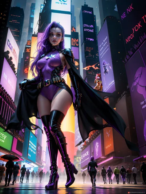 (New York :1.5), (time square :1.5)Starfire, whose real name is Koriandr, is a DC Comics character and member of the Teen Titans. She is an alien from the planet Tamaran and has a unique physical appearance and perfect clear pretty face: Physical appearanc...