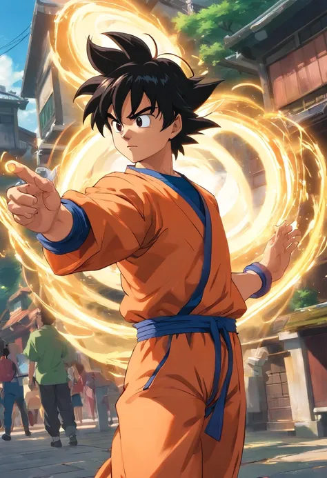 "(extremamente detalhado CG estilo, ultra-realista) Yamcha, de Dragon Ball Z, se exercitando intensamente em uma academia, sharp shadows."