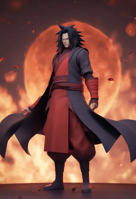 Madara Uchiha, 4k , distante preparando para lutar