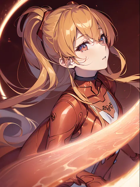 ((souryuu asuka langley,bodysuit,red plugsuit1.2,Blonde)),(Glowing eyes:1.233), diffuse reflection, high-profile, majestic,(Tsundere,extremely blushing,)(Beautiful and detailed eyes:1.3),1girll,Solo,(Masterpiece,Best quality, offcial art,Target the audienc...