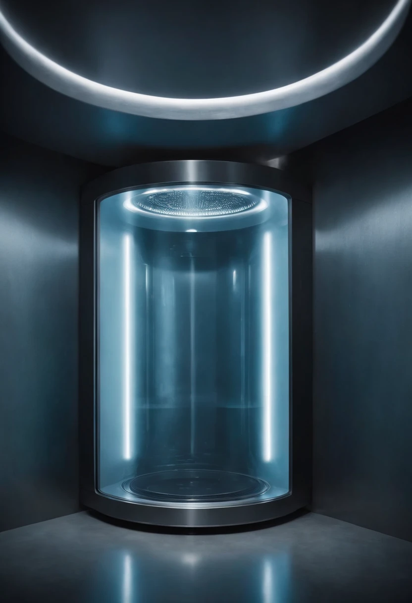 Cryogenic chamber room with only one open chamber, the setting has to be futuristic