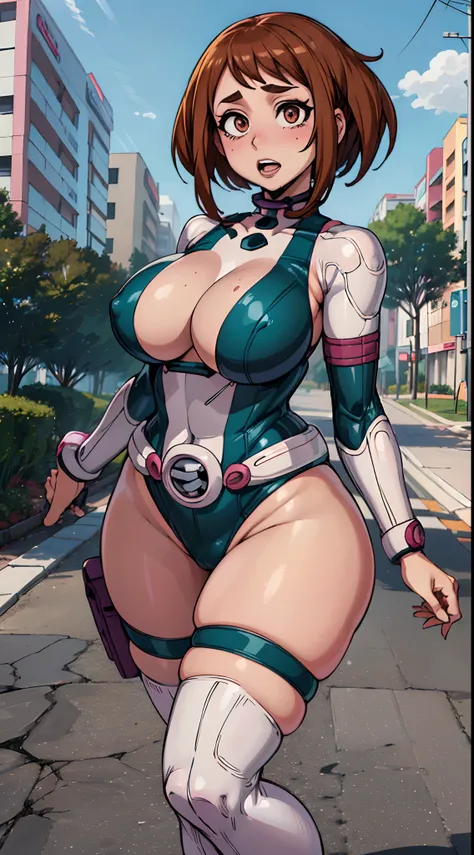 (best quality:1.3), uraraka ochako, peituda, clivagem, sedutora,((roupa: biquini)), rosto sereno, sexy, body curvy, bunda grande...