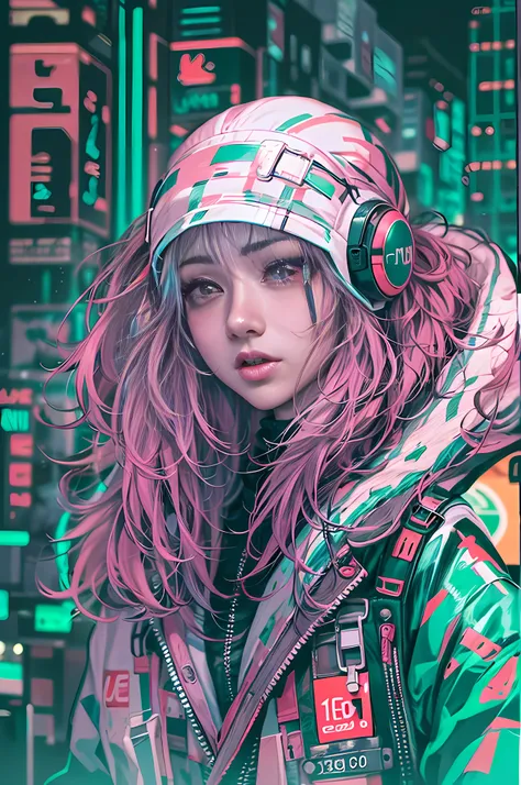 polarbear cyberpunk futuristic colorful anime