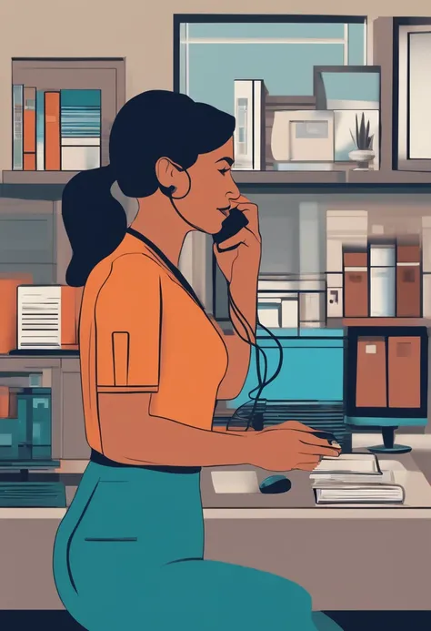 A nurse administrator on the phone with a patient