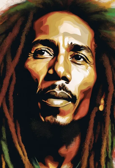 bob marley,Scribble-Style Portraits by Vince Low