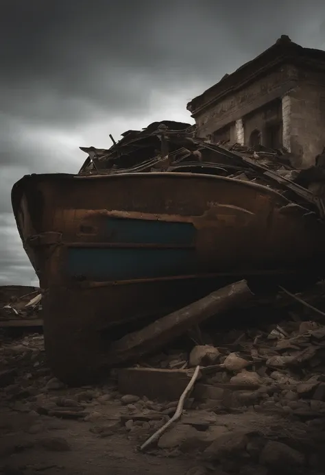 The city was plunged into darkness when I got up, Getting out of my makeshift bed among the wreckage and scrap metal. O ar estava pesado, loaded with the smell of despair and decay, invading my lungs as I dressed, me preparando para mais um dia cansativo n...