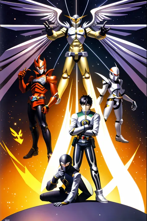 sentai hero, metal hero , angemon, angel, knight