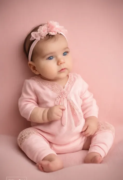 a collection of clothes for newborns in pink, detailed, delicate, realist, with safari animal prints, baby girl, cute, 4k, dress