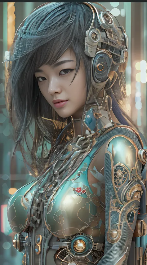 Cyberpunk future clothing, virtual nude body, show full body naked girl, combined with Chinese elements, reflecting the character of the soft side, without clothes, Chinese elements, Miki Asai Macro photography, close-up, hyper detailed, trending on artsta...