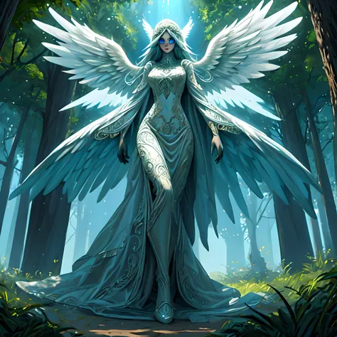 biblically accurate angel, extremely covered with giant eyes, glowing, giant wings, covered with eyes, in park, epic, detailed, ...