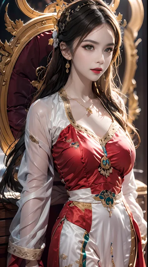 portrait of a young saint of 20 years old, a saint with a beautiful super cute face,wear a very thin and sexy ao dai, beautiful ...