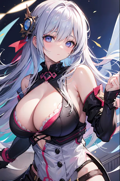 ((Best quality)), 1girl, big breasts