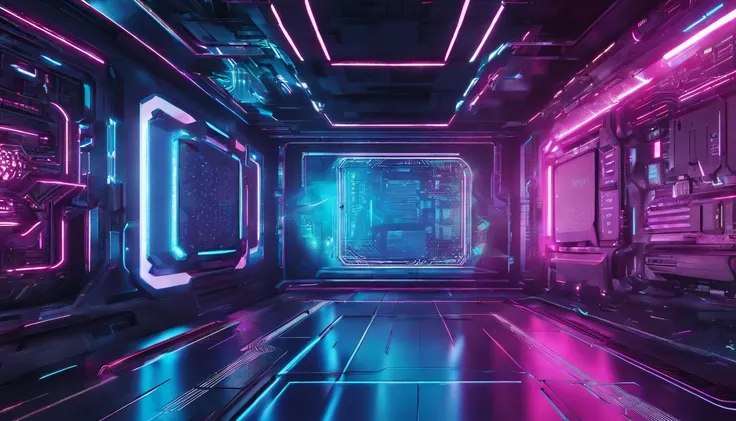 Cyberpunk background, caixas de som de gigantes de fundo, cyberpunk lighting