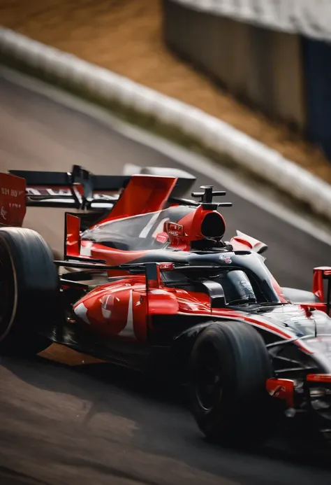 F1 race,painting,fast cars,thrilling speed,vivid colors,exciting atmosphere,realistic crowd,impressive track details,[detailed spectators],[explosive noise],high-octane action,(best quality,4k,highres),(realistic,photorealistic),bokeh,studio lighting