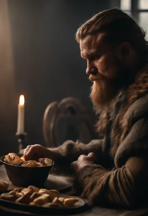 badass viking eating