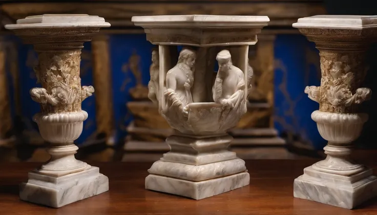 3 pedestals of marble gises