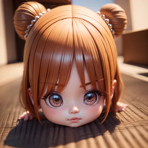 Cute Baby Chibi Anime,(((chibi3d))) (best quality) (masterprice)、Chibi Model、push-ups、outside of house、A detailed face、Detailed details、