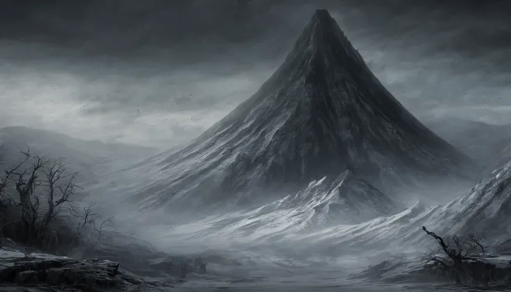 Dramatic volcanic landscapes, serene mountainscapes, (snow mountains)